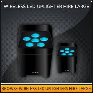 wireless LED uplighter hire package in Surrey